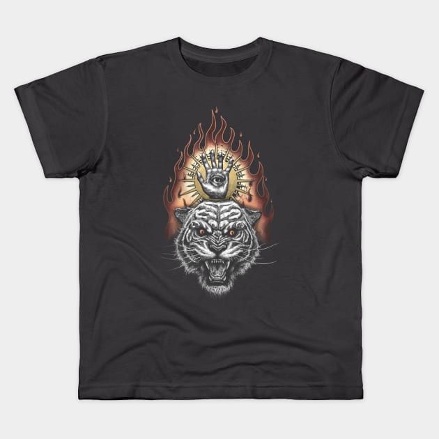 The Fearful Symmetry dark Kids T-Shirt by Moryart